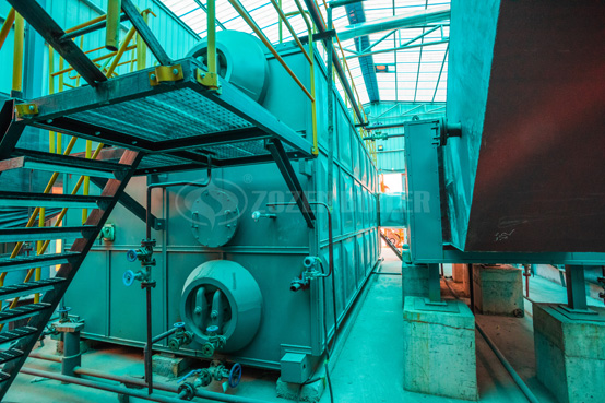 15吨SZS系列冷凝式沼气蒸汽锅炉项目